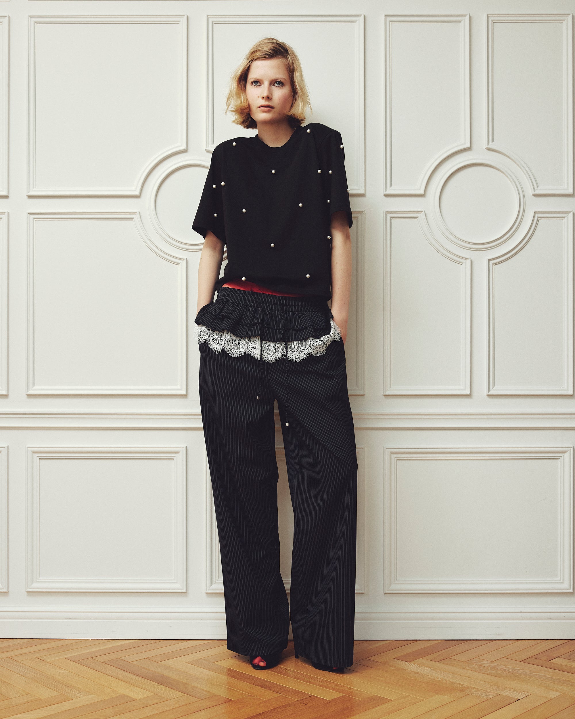Stripe ballet pants
