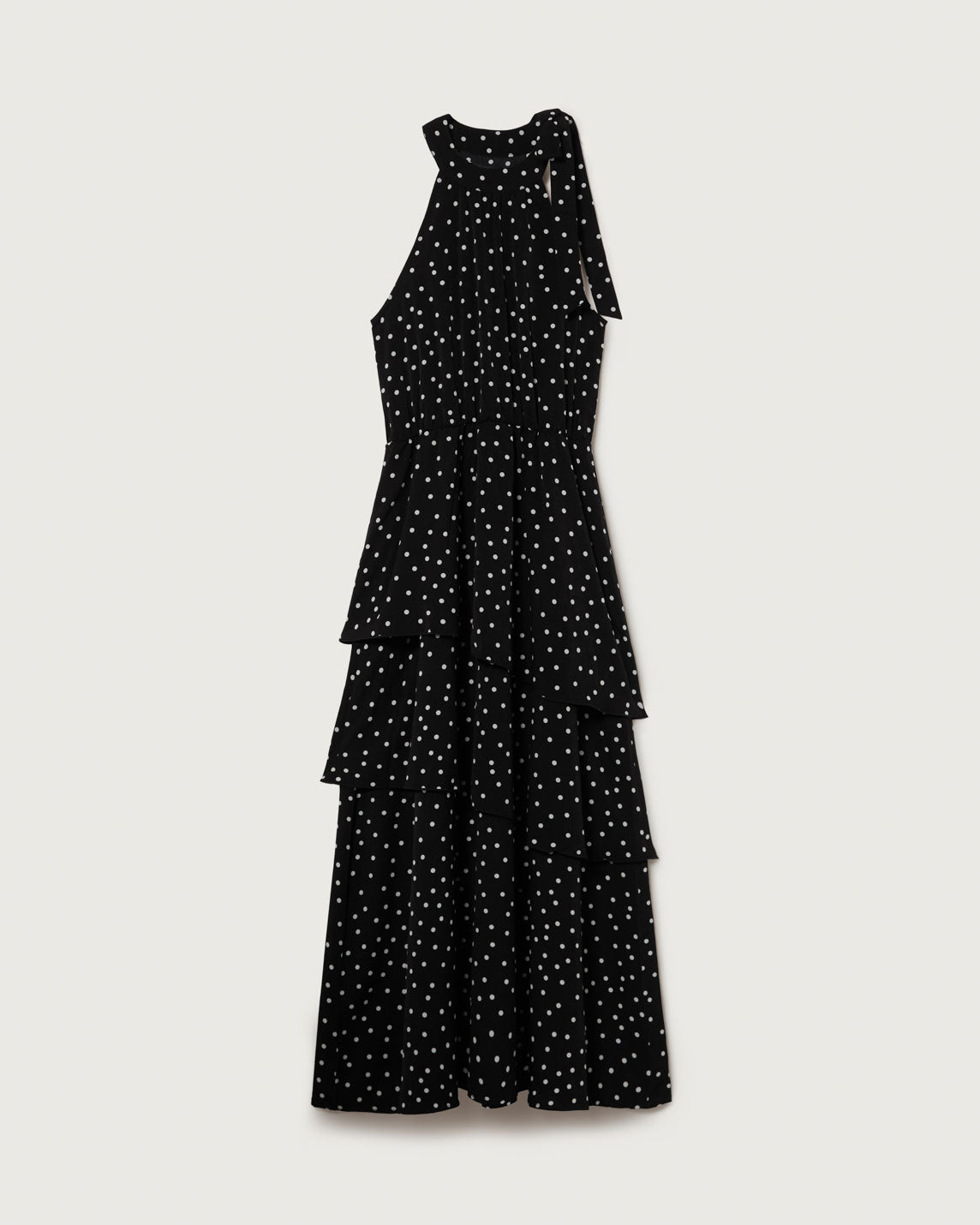 Dot halter dress(white)